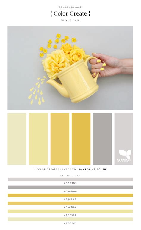 Gray Yellow Color Palettes 5