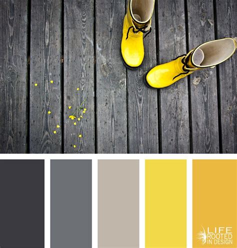 Gray Yellow Color Palettes 8