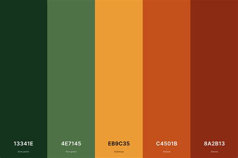 Green and Orange Color Palette