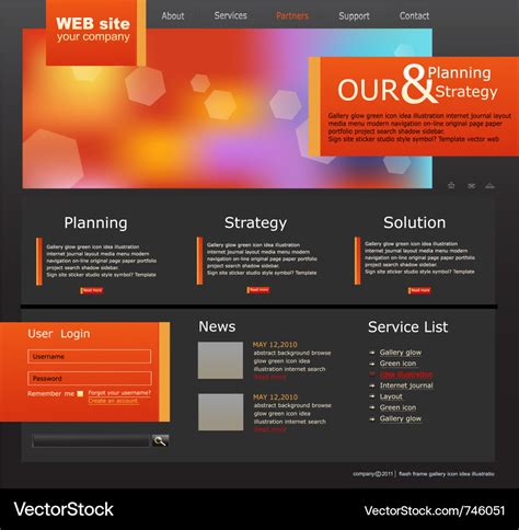 Green and Orange Web Design