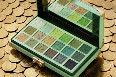 Green makeup palette with natural ingredients