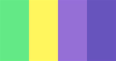 Green Yellow Purple Color Combinations