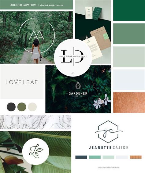 Grey and Green Branding Inspiration