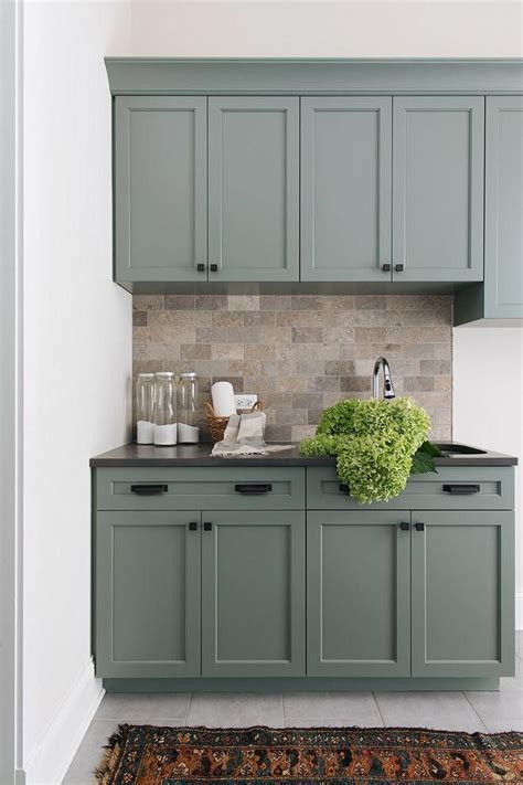 Grey and Green Kitchen