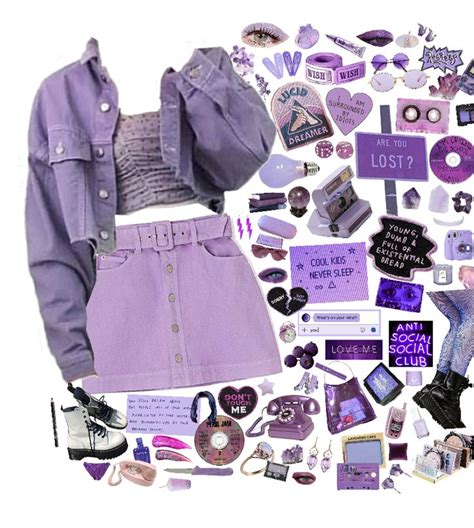 Grey and Purple Cute Outfits