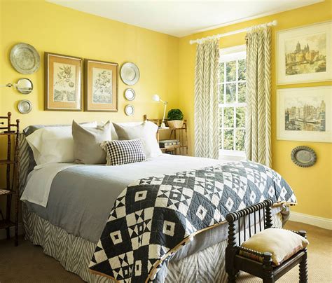 Grey and Yellow Bedroom