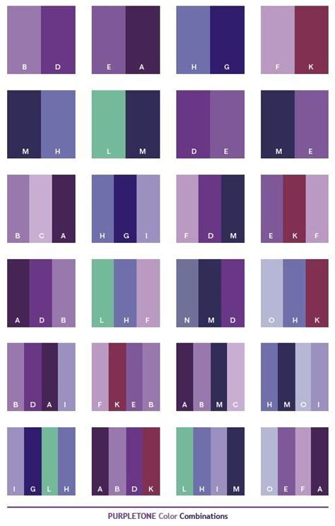 Complementary grey and purple color palette