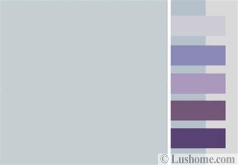 Soft pastel grey and purple color palette