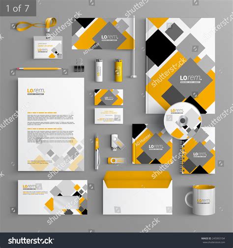 Grey and yellow branding