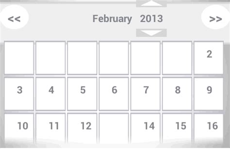 Grid View Calendar