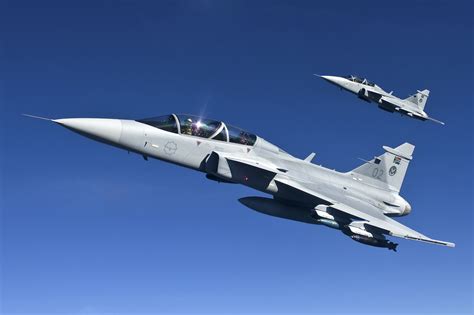 Gripen Fighter Jet in Flight