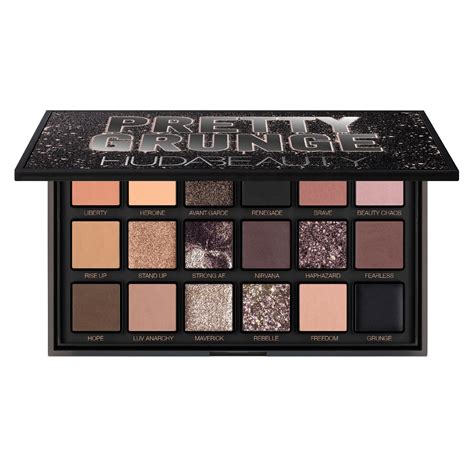 Grunge eyeshadow palette with earthy tones and berry shades