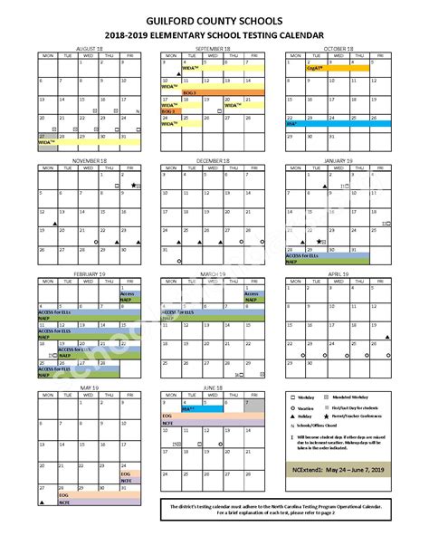 Guilford County Schools Calendar Printable