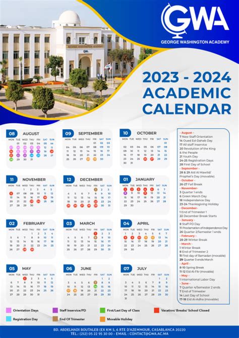 GWU Academic Calendar Overview