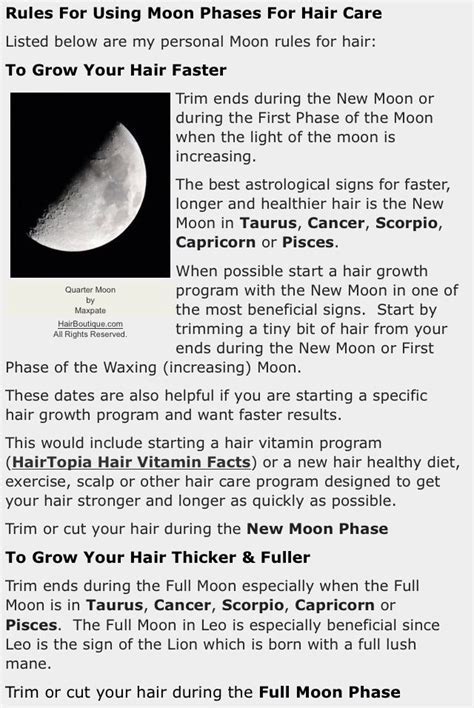 Hair Lunar Cycle