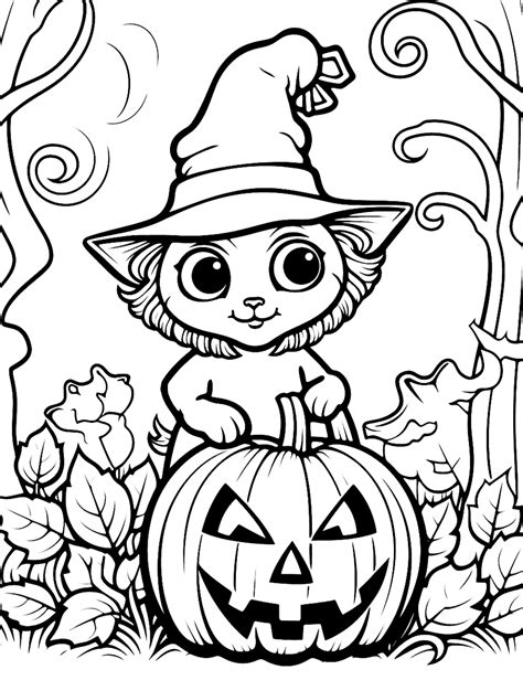 Halloween coloring page themes for kids