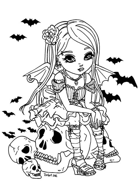 Halloween coloring page vampires