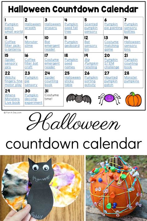 Halloween countdown activities