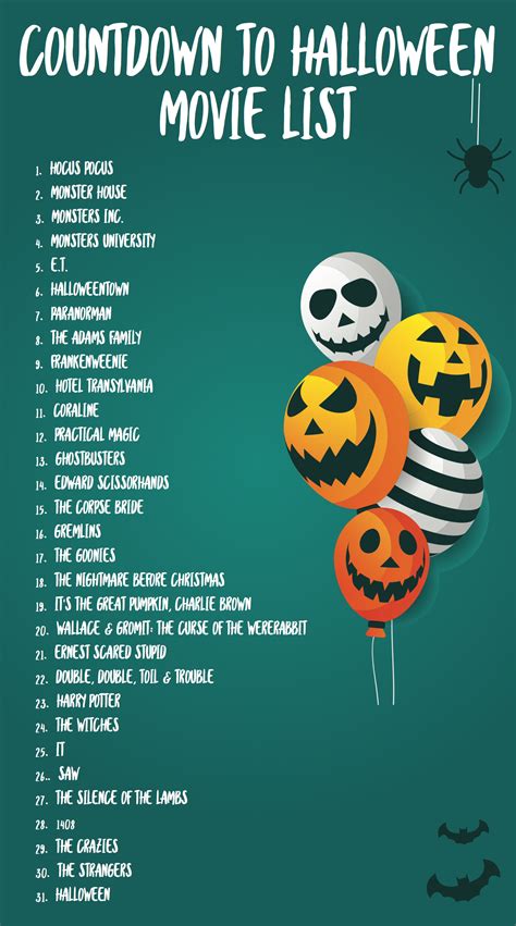 Halloween countdown movies