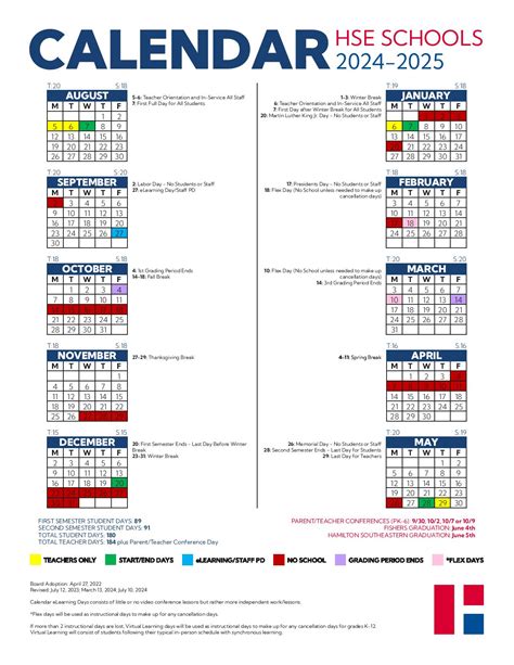 Hamilton Southeastern Schools Calendar Structure