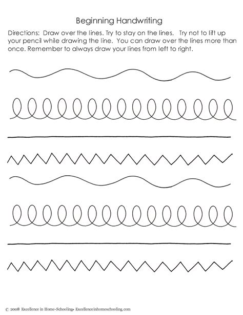 Handwriting Worksheets for Beginners