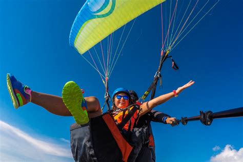 Hang gliding over the ocean