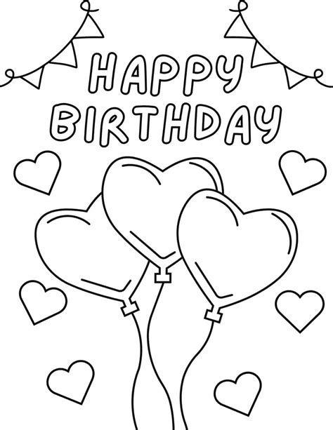 Happy Birthday Coloring Pages for Boys