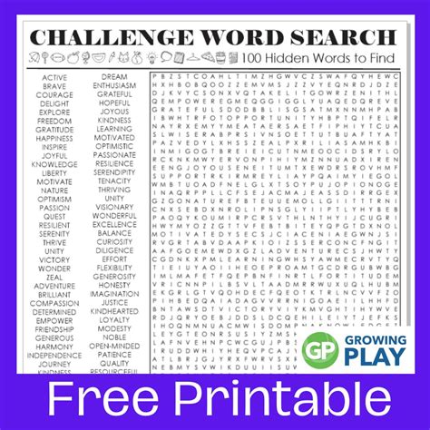 Hard Word Find Puzzles Printable Example