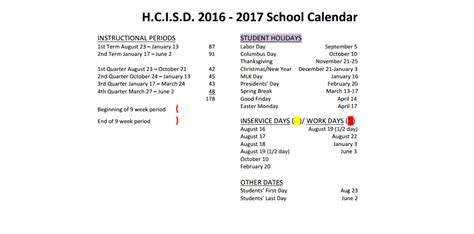 Harlingen CISD Key Dates