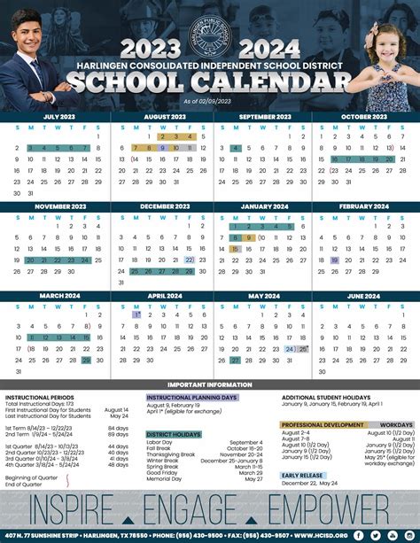 Harlingen CISD School Calendar Image 1