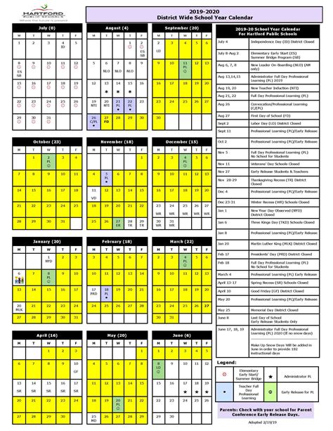 Hartford Public Schools Calendar and Community Engagement