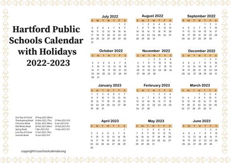 Hartford Public Schools Calendar Image 10