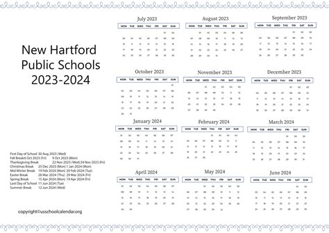 Hartford Public Schools Calendar Image 6