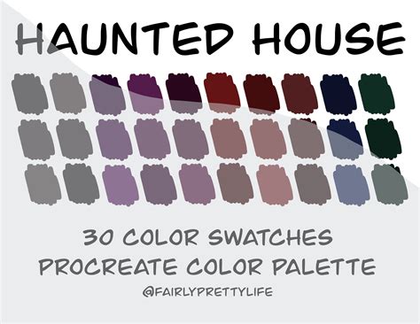 Haunted house color palette ideas