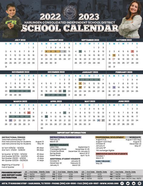 HCISD School Calendar Templates