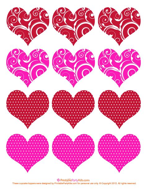 Heart printable decorations