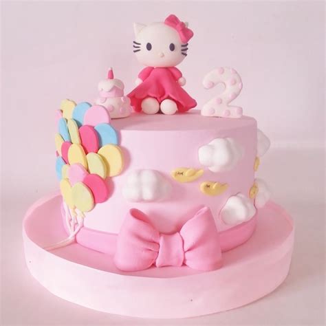 Hello Kitty eating cake