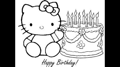 Hello Kitty Cakes Colouring Page