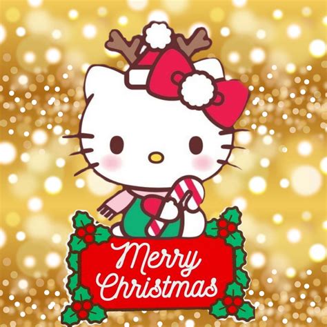 Hello Kitty in a Christmas setting