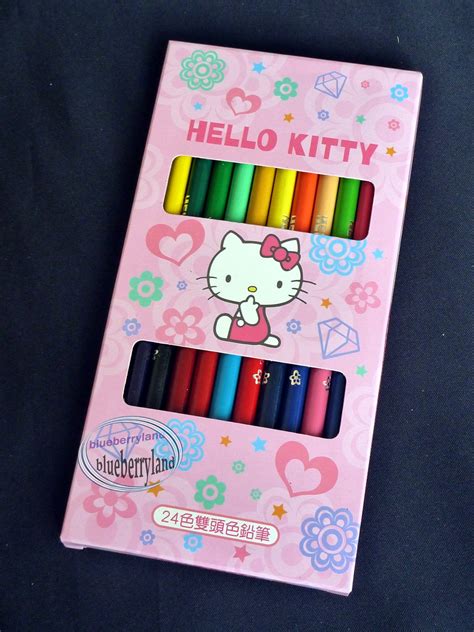 Hello Kitty coloring with colored pencils