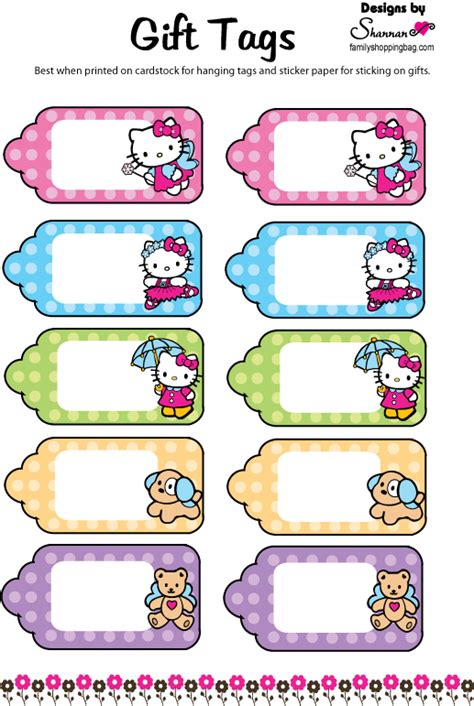 Hello Kitty gift tags