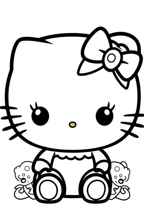 Hello Kitty Patterns Colouring Page