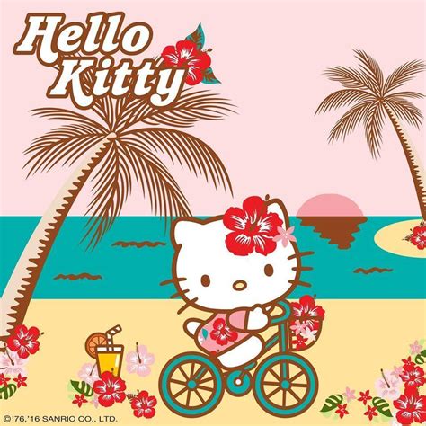 Hello Kitty enjoying summer