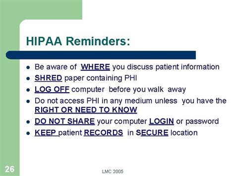 HIPAA compliant reminders