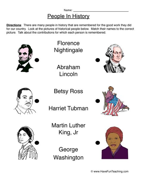 History worksheets for students