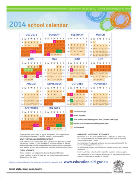 Holiday Calendar and Education