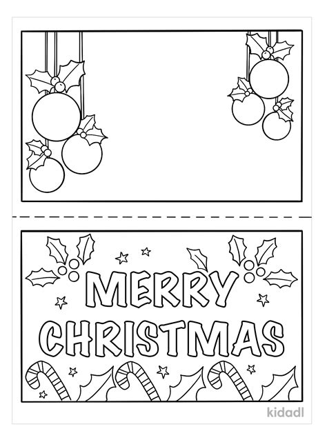 Holiday Cards Coloring Pages