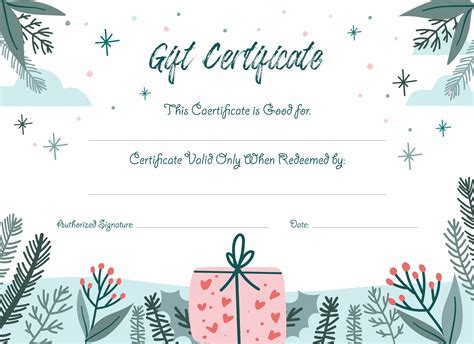 Holiday Gift Certificate Template