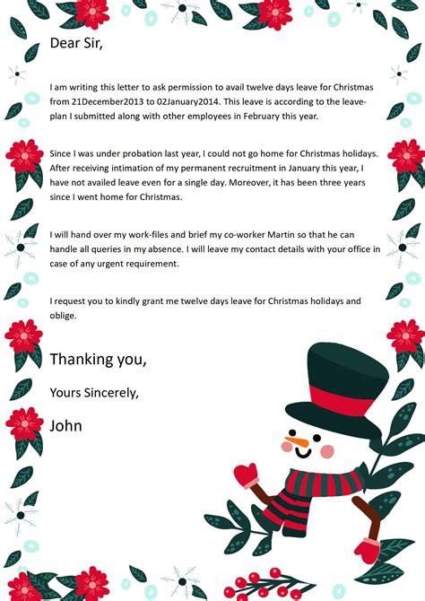 Holiday Letter Templates