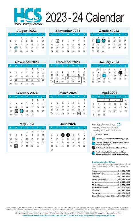 Horry County Schools Calendar Image 6